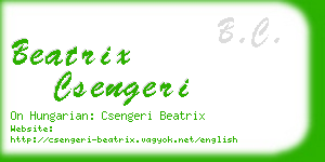 beatrix csengeri business card